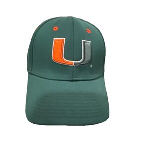 University of Miami Hurricanes - Fitted Logo Green Cap/Hat - NCAA L/XL